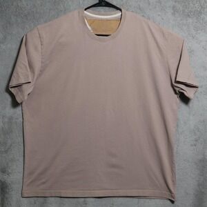 Tomorrows Laundry T-Shirt Mens 2XL Beige Classic Essential Crewneck Tee Peru